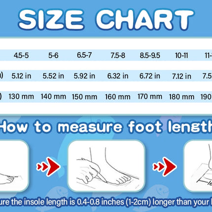 KIDMI Boys Girl Shark Slides Non-Slip Open Toe Cloud Sandals Cute Comfy Cushioned Thick Sole Slippers Cartoon Shower Slippers