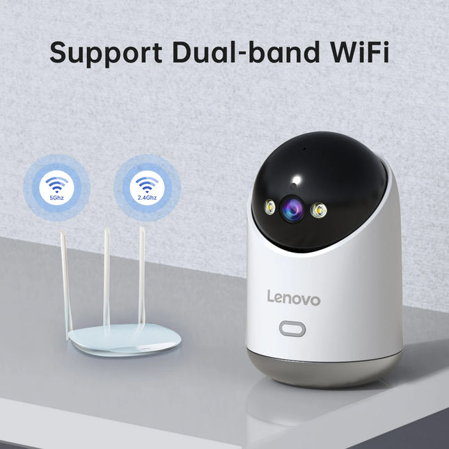Lenovo 5MP WiFi Camera Smart Home Indoor IP Camera Full Color Night Auto Tracking Security CCTV Surveillance Baby Monitor