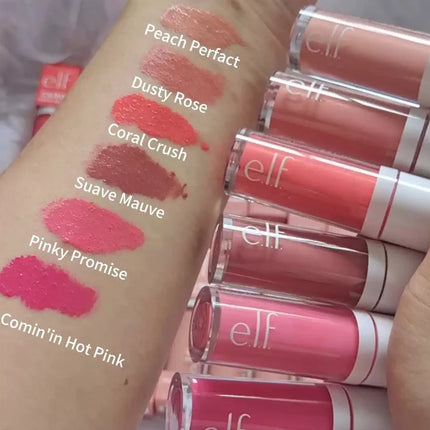 Elf Blush for Lips Cheeks Smooth Liquid Blush Two-ended Lipstick Lip Gloss Long-lasting Makeup Pink Primer for Pore Minimization