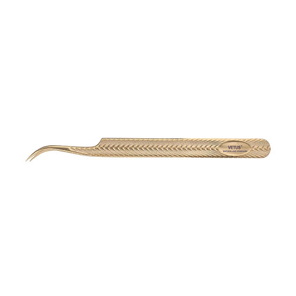VETUS Anti-slip Eyelash Extension Tweezers Stainless Steel Fiber Tip Lashes Precision Tweezer for Makeup Tools