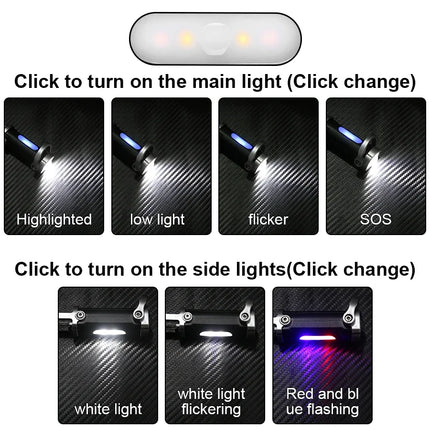 Portable Rechargeable LED COB Keychain Handheld Flashlights With Hook Hanging Emergency  Work Lamp For Camping Walking Hiking