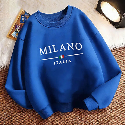 Fashion Milano Italy Letter Pullover Funny Hoodie Kids Y2k Children's Sweatshirt Hoody Casual Hoodies for Boys Girls Clothes