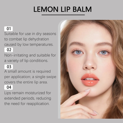 Lip Balm Care Series Lasting Moisturizing Nourishing Lip Care Lemon Turmeric Soothing Tallow Hydrating Balm for Dry Chapped Lips