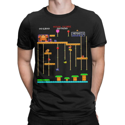 Funny Donkey Kong Video Games Tshirts Men's O-neck Short Sleeve Tops  Cotton Summer TopsTops