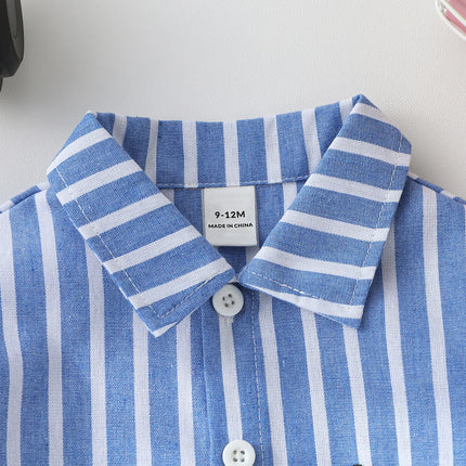 Spring Autumn Kids Baby Boys Clothes T-Shirt Toddler Striped Clothing Children Wears Infant Casual Blouse Clothes For 1-3Y