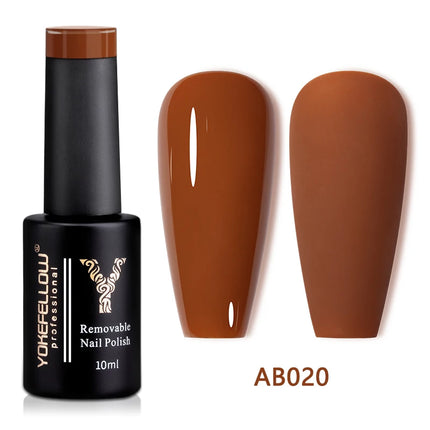YOKEFELLOW 10ml Jelly Nude Gel Nail Polish High Quality Translucent Pink Nail Gel Varnish Soak Off UV Gel Polish Long Lasting