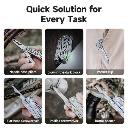 NexTool Mini Flagship F12 Multi Functional Tool 13 In 1 Folding EDC Multitool Screwdriver Pliers File Ruler Outdoor Hand Tools