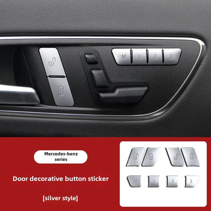 Car Window Lift Button Cover Sticker Switch Panel Styling for Mercedes Benz A B C Class W204 W212 GLA GLK CLA GL ML GLE