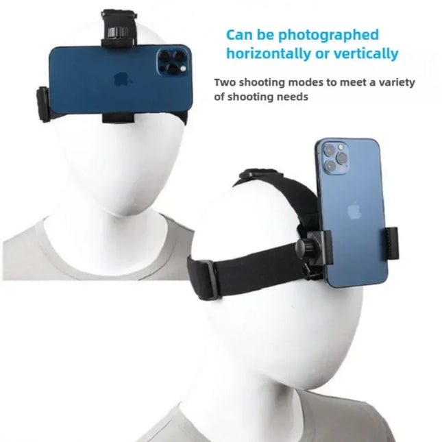 Head-Mounted Smartphone Holder First-Person View Video Outdoor Live Bracket For GoPro 10 9 8 7 6 5 4 DJI Action 2 For IPhone 13