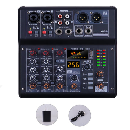 Sound card mixer mobile computer live broadcast network K song recording arranging suit belt USB reverberation 5V