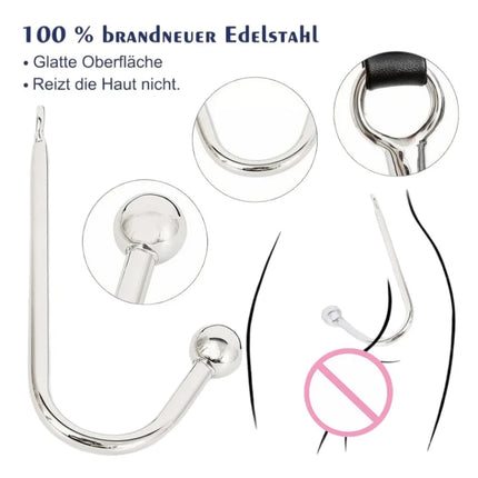 Exotic Anal Plug Hook Sex Toys with Separable Handcuffs Collar Neck Restraint Suit for Couple BDSM Cosplay Special Accessories