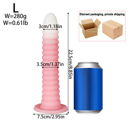 Extra Long Gradient Pink Anal Plug Massager With Threaded Suction Cup Rear Multi-size Unisex Anal Plug Adult Erotic Anal Sex Toy