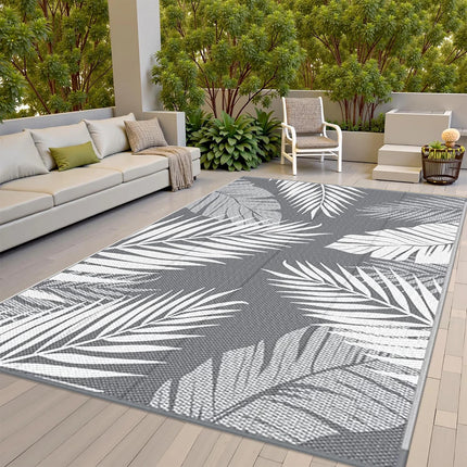 Double-Sided Outdoor Waterproof Reversible Mats Plastic Straw Patio Rugs PP Material Double Layer Woven Carpet Family Picnic Mat