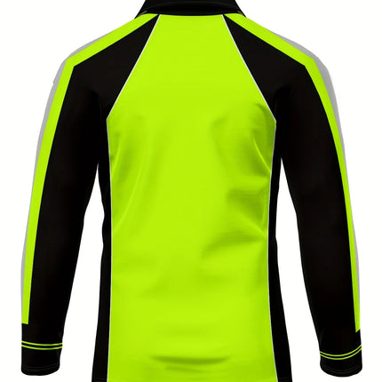 The new men's long-sleeved POLO shirt for Spring and Autumn 2025 features street fashion and comfort with 3D pattern printing
