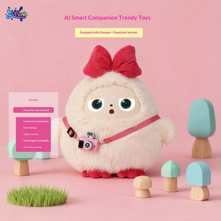 AI Smart Interactive Plush Rabbit Toy Voice Dialogue Story Time English Learning Bedtime Companion For Kids Birthday Gift