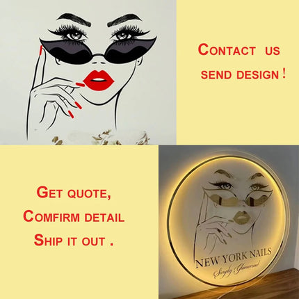 Custom Acrylic Business Sign LED Round Business Neon Lights Logo Sign Plaque Neon Circle Name 3D Company Shop Wall Art