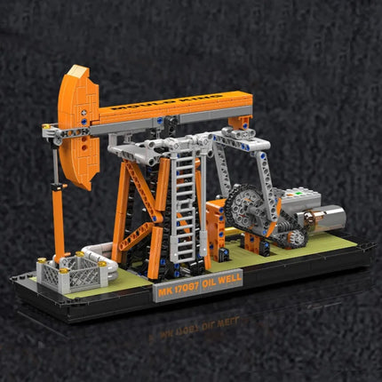 MOULD KING 840pcs 17087 Oil Well Model Technology MOC Engineering 840 PCS Building Blocks Toy with Electrical Motors Bricks Kit