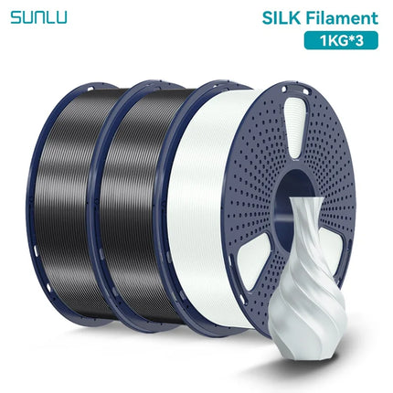 SUNLU 3KG 3D Printer Shiny Silk PLA Filament 1.75mm 1000g 3D Printer Neatly Wound 3D Filament for 3D Printer& 3D Pen