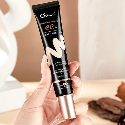 Ocheal 30g BB/CC sunscreen Cream SPF 50/PA+++ Facial Liquid Foundation Cream Anti-Aging Long Lasting Full Coverage Cream Powder