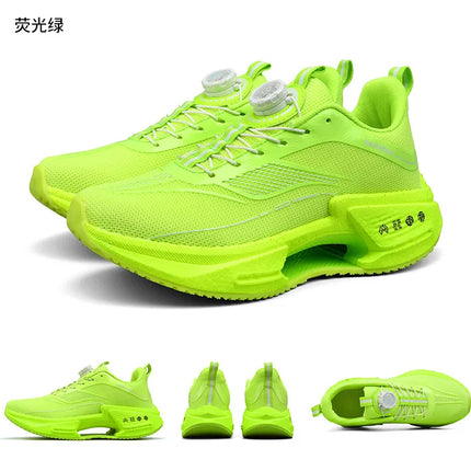 Family carbon plate running shoes for Boys Big Boys Student rotating button Technology TPU+ Popcorn high pop sneakers for girls