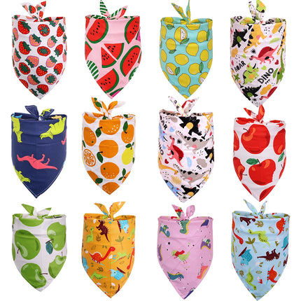 30PS Bulk Summer Bandanas Fruit Dog Bandana Scarf For Dogs Small Dog Puppy Bibs Dog Pet Grooming Accessories For Small Dogs Cats