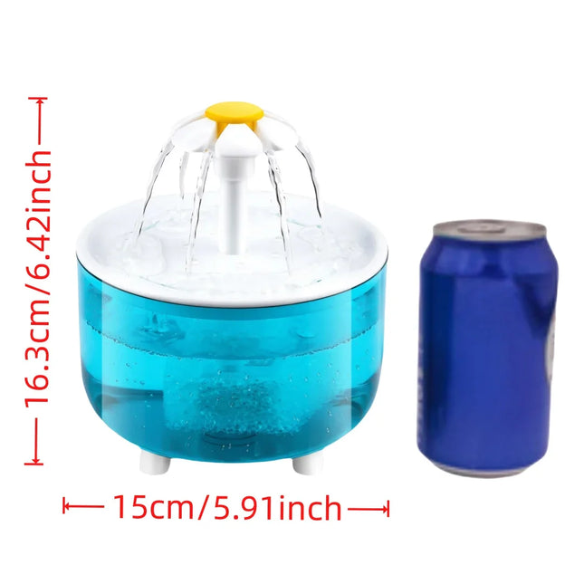 Pet Water Fountain with 4 Filters, Automatic Filter, USB Electric Cat Drinking Bowl, 1200mL Recirculating Filtering Cat Water Dispenser