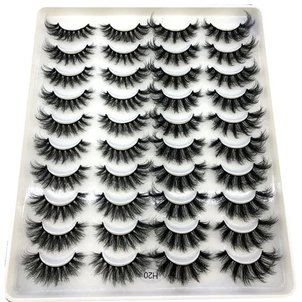 2023 New 20 pairs natural long 3D mink false eyelashes fake lashes makeup kit Mink Lashes extension eye lashes short eyelashes