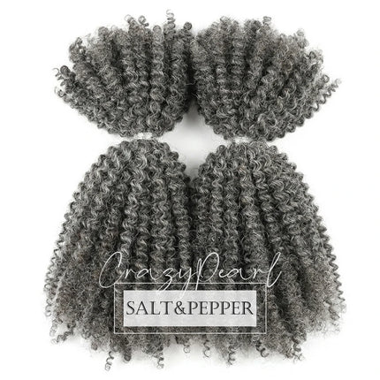 CrazyPearl 4B 4C Afro Kinky Curly Bulk Human Hair for Braiding Locs Twist Mini Micro Knotless Braids Dreadlock Hair Extensions