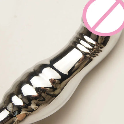 Metal Anal Dildo Sex Toys,Curved Butt Plug,Ass Anus Dilator,Analplug Buttplug With Jewelry Base,Prosate Massager
