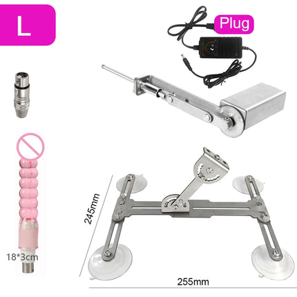 45mm Stroke Telescopic Sex Machine with Dildo 100V-240V Female 3XLR Masturbation Sexual Kits Mini Reciprocating Linear Actuator