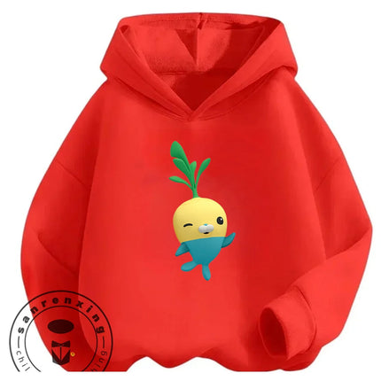 Autumn Winter Stylish Octonauts Hoodie 3-14Y Kids Boys Girls Cute Kawaii Cartoon Street Hot Outdoor Casual Warm