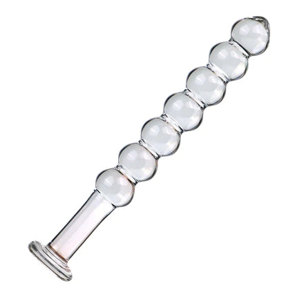 Glass Anal Plug Six styles Pulling Beads Dual Use Small Dildos Butt Plugs Masturbation Posterior Dilation Adult Sex Toys