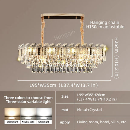 Crystal Hanging Lamps for Living Room Chandelier for Dining Room French Large Nordic Bedroom HQ Ceilling Light Pendant Lamp