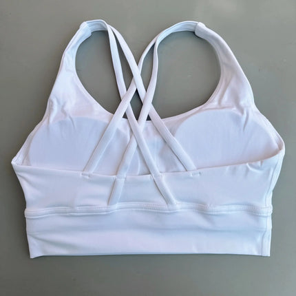 Solid Color Fitness sport Bra Women Cross soft high strength Tight Top Comprehensive Training Gym Yoga Underwear With Chest Pad
