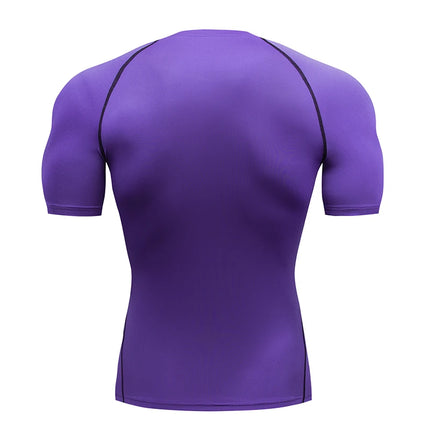 Compression T Shirt Men Summer Sportswear Running T-shirt Elastic Quick Dry Sport Tops Tee Athletic Gym Workout Shirts Men