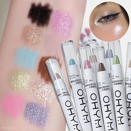 Matte Pearl White Eyeliner Pencil Lying Silkworm Eye Head Brightening Highlight Eyeshadow Stick Glitter Dazzling Effect Makeup