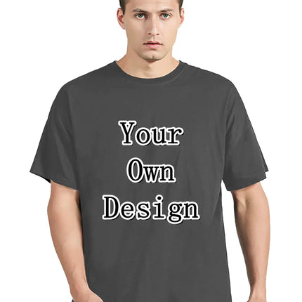 Men's Custom T-shirt With Your Own Logo Text And Photo Printed On The Front And Back Tshirt Costume Graphic Tee Tops