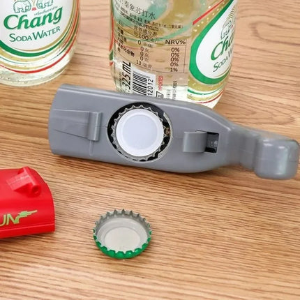 ABS Creative Pistol Bottle Opener Launches Beer Caps Fun Shooting Cap Gun Multifunctional Gadget For Home Bar Kitchen Tool