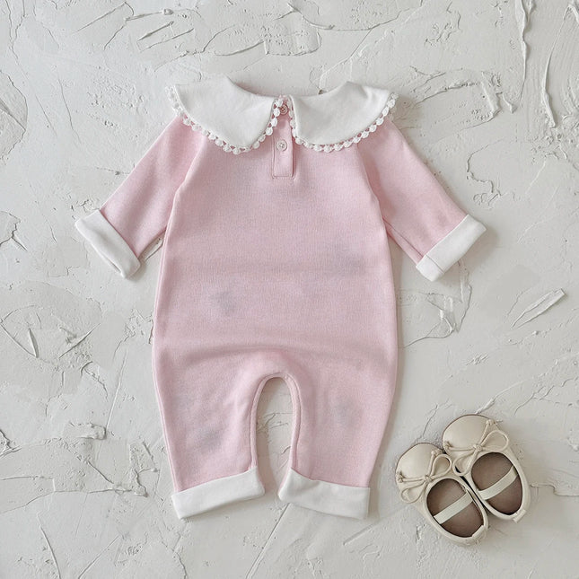 2025 Autumn New Children's Clothing Long Sleeved Jumpsuit Cherry Print Jumpsuit, Toddler Bodysuit Kids Clothing 0-18 Months