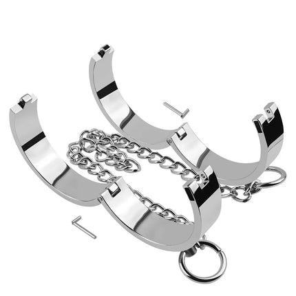 Metal Handcuffs Ankle Cuff Bondage Bracelet Restraints BDSM Adult Game Sex Toys for Couples Erotic Slave Toys Women Men