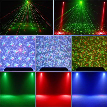 80W Dj Lights with Stand,7 in 1 Party Light Dj Disco Lights Sound Activated DMX with Rotating Ball,Strobe,Colorful Effect