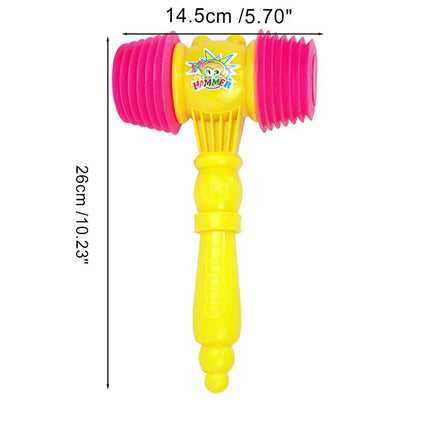 Large Plastic Squeaky Hammer with Whistle Squeaky Toy Sound Hammer Party Supplies Jokes Toy Vocal Knocking Knocking Hammer Toy