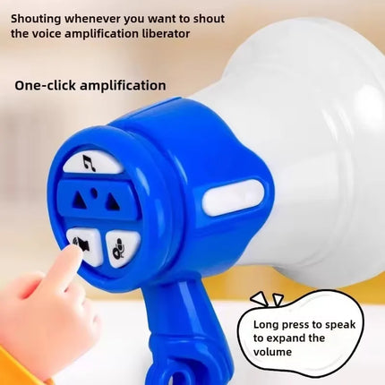 Recordable Mini Speaker Loudspeaker Handheld With Key Chain Children's Megaphone Outdoor Loudspeaker Decompression Toy