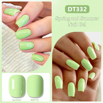 9pcs Macaron Color Gel Nail Polish Set HEMA TPO FREE Semi Permanent Soak Off UV Gel Varnish For Spring Summer Nail Supplies DIY