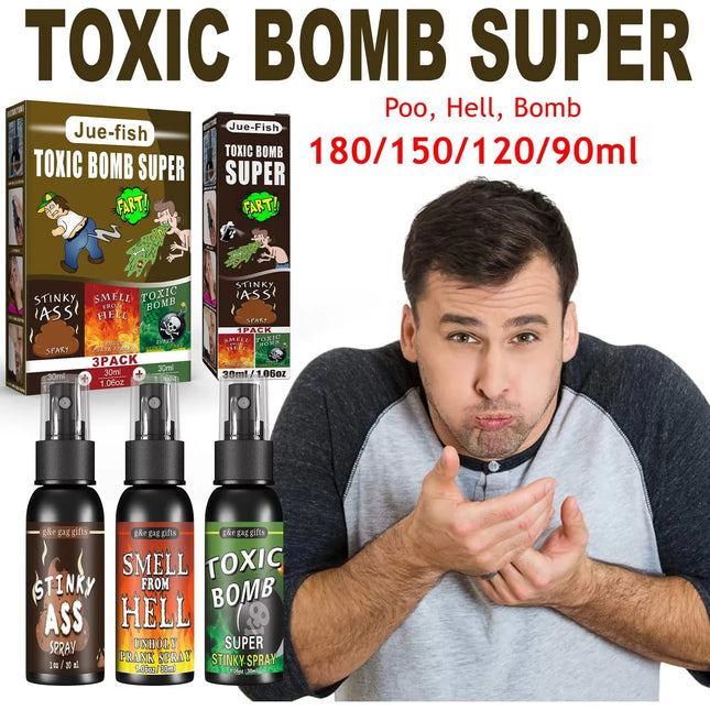 1Pc 30ML Liquid Fart Spray Can Stink Bomb Ass-Smelly Stinky Gas Crap Gag Prank Novelties Toy Joke Stink Bomb Party Supplies