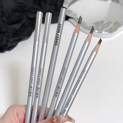 Slanted Blade Eyebrow Pencil Waterproof Makeup Natural Lines Hair Flu Wood Eyebrow Pen Tint Tattoo Grey Coffee Eye Brow Pencil