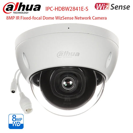 Dahua brand Dome IR IP Camera 8MP 4MP WizSense Perimeter Protection SMD Plus IP67 IK10 Black White