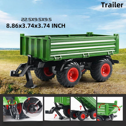 Large Scale Tractor Toys DIY Farmer Car Playset Toy Transport Trailer Engineering Birthday Gifts