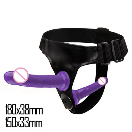 Double Strapon Anal Ultra Elastic Harness Strap On Dildo Lesbian Strap-on Penis Adult Sex Toys For Women