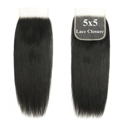 Upermall 5X5 6X6 7X7 Pre Plucked Swiss Lace Closure Straight Body Wave Transparent Can Be Bleached Brazilian Human Hair On Sale